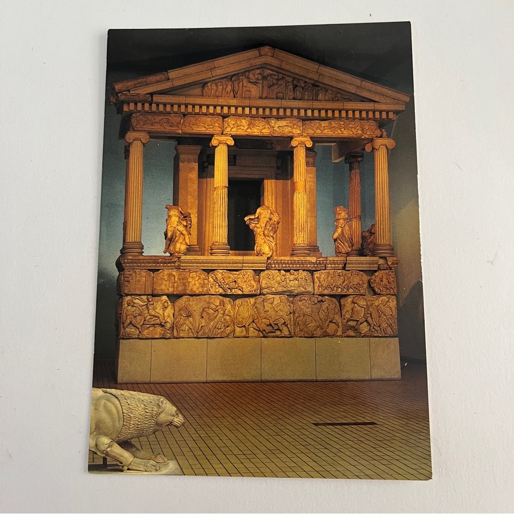 Vintage 80s Postcard The British Museum Nereid Monument Ephemeral Collectible